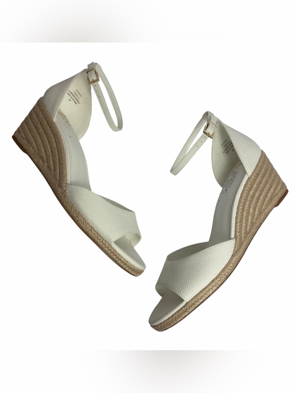 Vince Camuto Faylie White Wedges Women's 11 New No Box